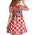 Personalized Croatia Family Matching Short Sleeve Bodycon Dress and Hawaiian Shirt Kuna Zlatica With Symbol - Wonder Print Shop
