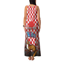 Personalized Croatia Family Matching Tank Maxi Dress and Hawaiian Shirt Kuna Zlatica With Symbol - Wonder Print Shop