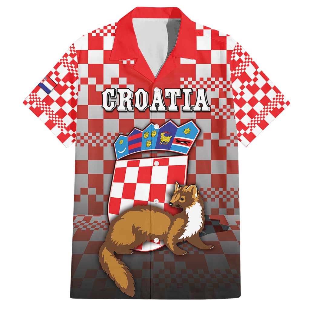 Personalized Croatia Hawaiian Shirt Kuna Zlatica With Symbol - Wonder Print Shop