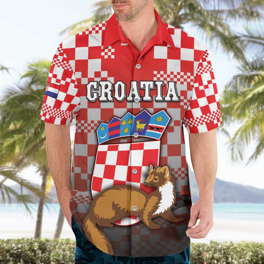 Personalized Croatia Hawaiian Shirt Kuna Zlatica With Symbol - Wonder Print Shop