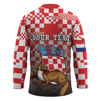 Personalized Croatia Hockey Jersey Kuna Zlatica With Symbol - Wonder Print Shop