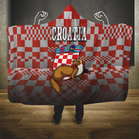 Croatia Hooded Blanket Kuna Zlatica With Symbol - Wonder Print Shop