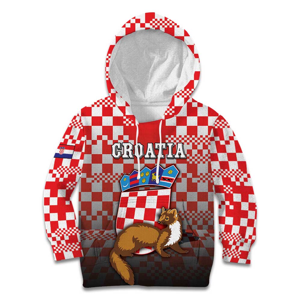 Personalized Croatia Kid Hoodie Kuna Zlatica With Symbol - Wonder Print Shop