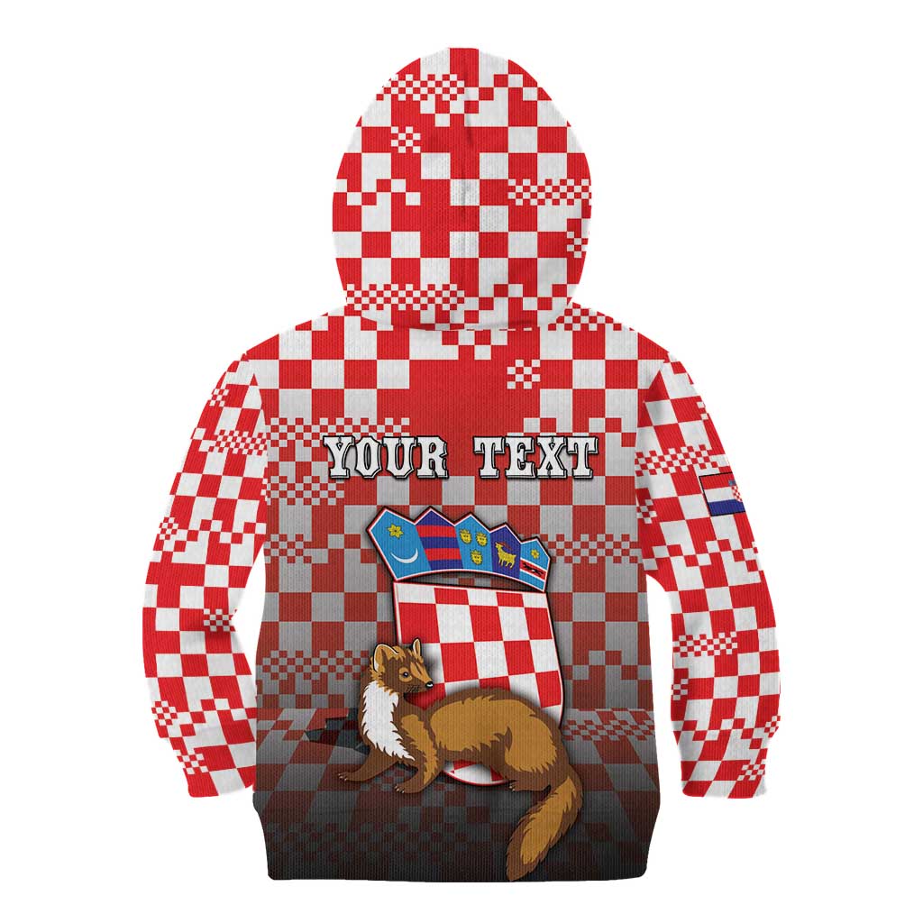 Personalized Croatia Kid Hoodie Kuna Zlatica With Symbol - Wonder Print Shop