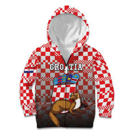 Personalized Croatia Kid Hoodie Kuna Zlatica With Symbol - Wonder Print Shop