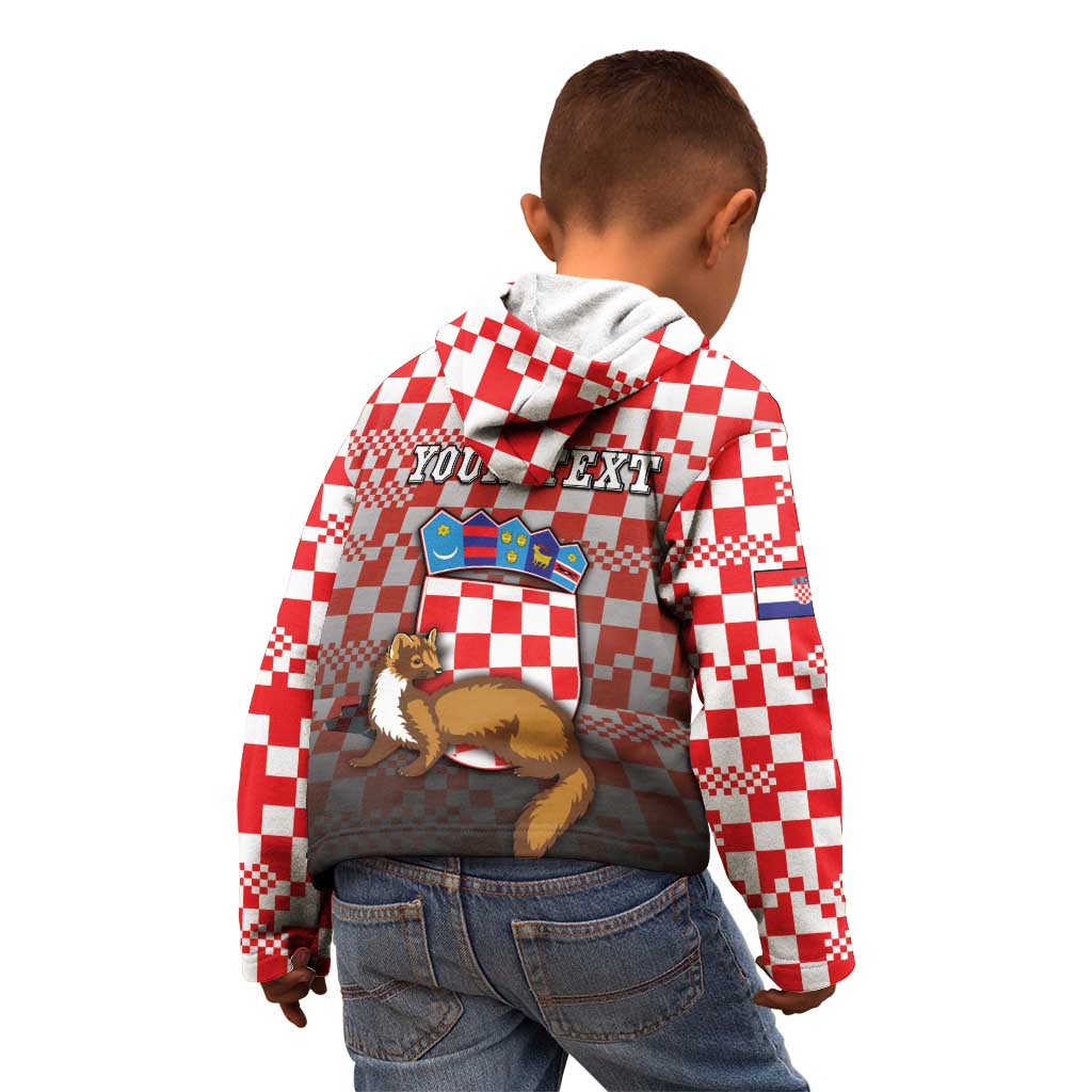Personalized Croatia Kid Hoodie Kuna Zlatica With Symbol - Wonder Print Shop