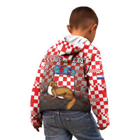 Personalized Croatia Kid Hoodie Kuna Zlatica With Symbol - Wonder Print Shop