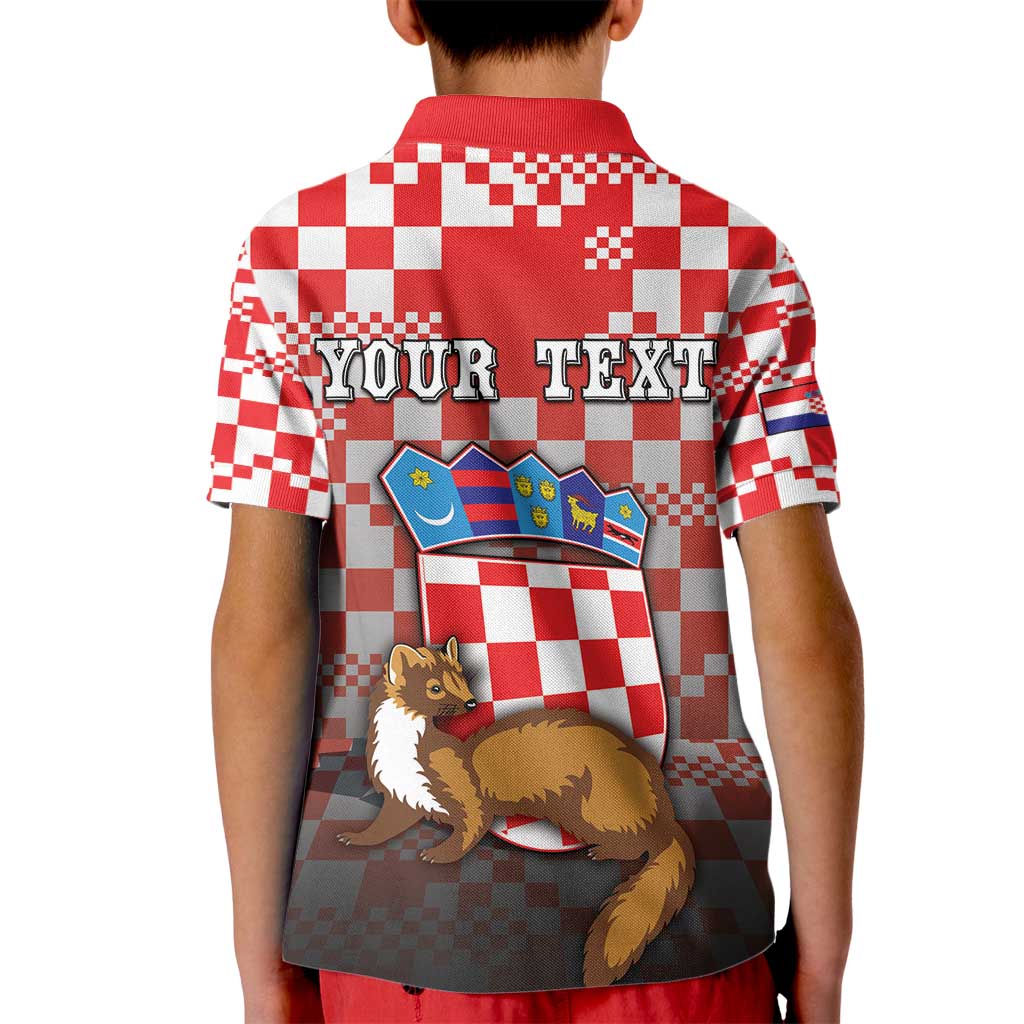 Personalized Croatia Kid Polo Shirt Kuna Zlatica With Symbol - Wonder Print Shop