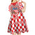 Personalized Croatia Kid Short Sleeve Dress Kuna Zlatica With Symbol - Wonder Print Shop
