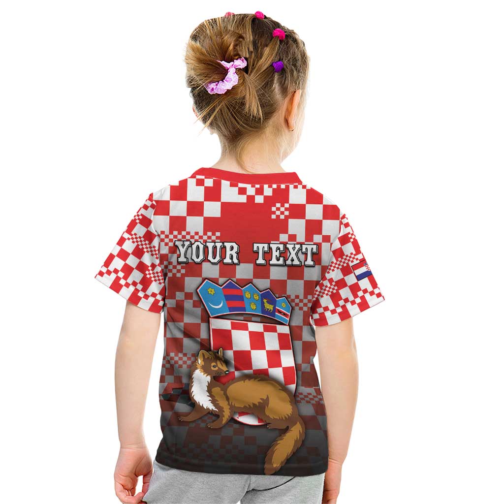 Personalized Croatia Kid T Shirt Kuna Zlatica With Symbol - Wonder Print Shop