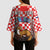 Personalized Croatia Kimono Sleeve Blouse Kuna Zlatica With Symbol - Wonder Print Shop