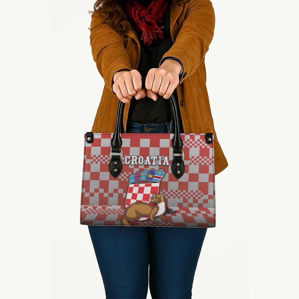 Croatia Leather Bag Kuna Zlatica With Symbol - Wonder Print Shop