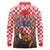 Personalized Croatia Long Sleeve Polo Shirt Kuna Zlatica With Symbol - Wonder Print Shop