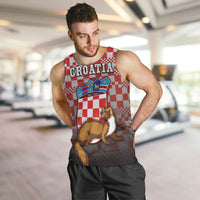 Personalized Croatia Men Tank Top Kuna Zlatica With Symbol - Wonder Print Shop
