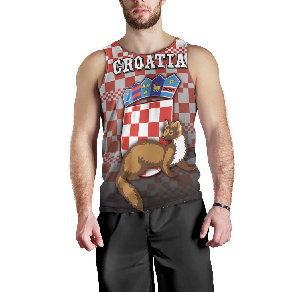 Personalized Croatia Men Tank Top Kuna Zlatica With Symbol - Wonder Print Shop