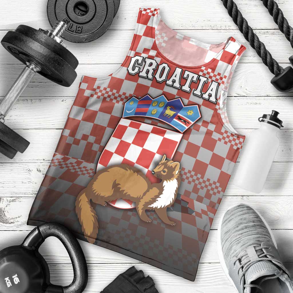 Personalized Croatia Men Tank Top Kuna Zlatica With Symbol - Wonder Print Shop