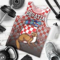 Personalized Croatia Men Tank Top Kuna Zlatica With Symbol - Wonder Print Shop