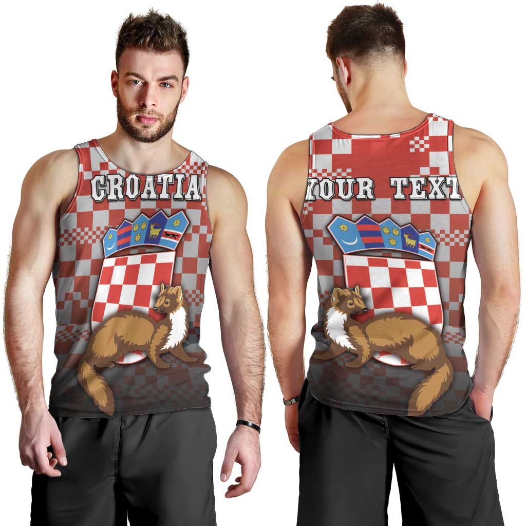 Personalized Croatia Men Tank Top Kuna Zlatica With Symbol - Wonder Print Shop