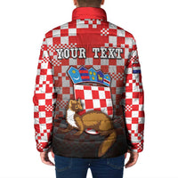 Personalized Croatia Padded Jacket Kuna Zlatica With Symbol - Wonder Print Shop