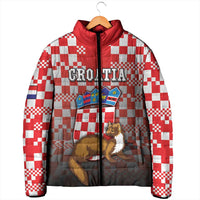 Personalized Croatia Padded Jacket Kuna Zlatica With Symbol - Wonder Print Shop