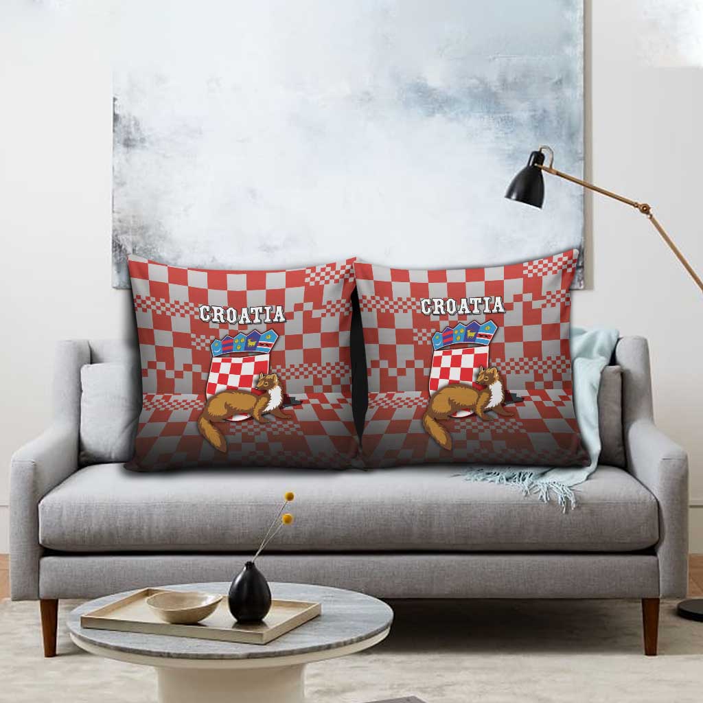 Croatia Pillow Cover Kuna Zlatica With Symbol - Wonder Print Shop