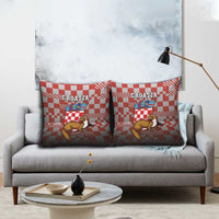 Croatia Pillow Cover Kuna Zlatica With Symbol - Wonder Print Shop