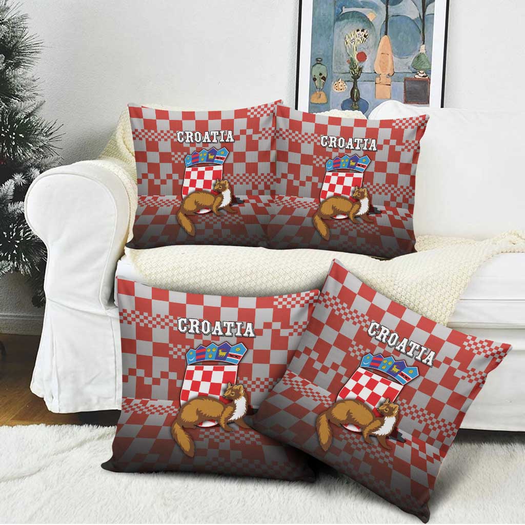 Croatia Pillow Cover Kuna Zlatica With Symbol - Wonder Print Shop