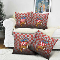 Croatia Pillow Cover Kuna Zlatica With Symbol - Wonder Print Shop
