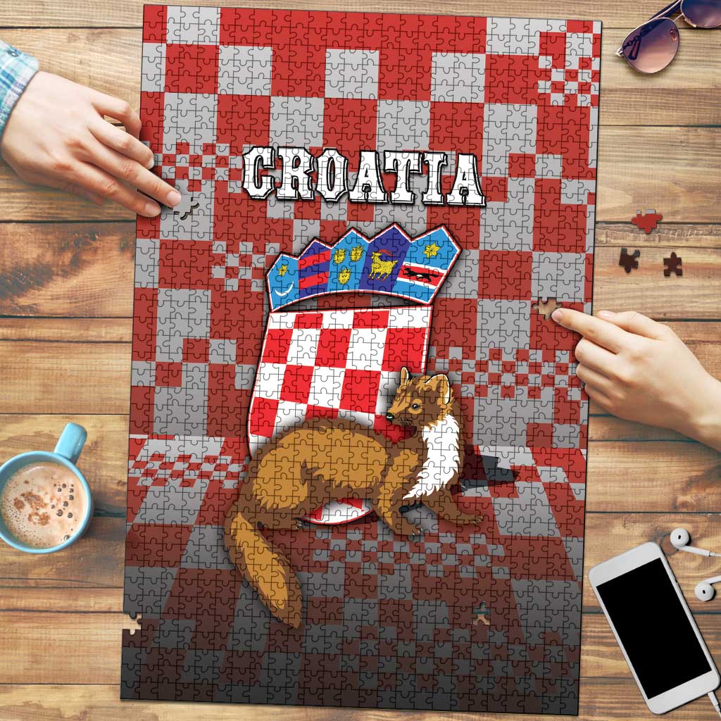 Croatia Puzzle Kuna Zlatica With Symbol - Wonder Print Shop