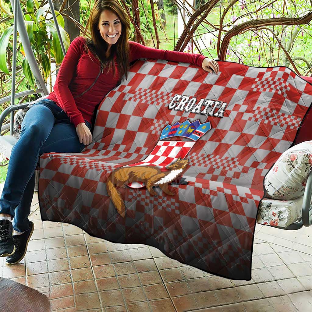 Croatia Quilt Kuna Zlatica With Symbol - Wonder Print Shop