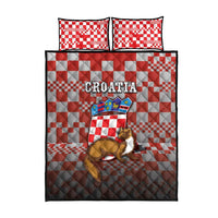 Croatia Quilt Bed Set Kuna Zlatica With Symbol - Wonder Print Shop