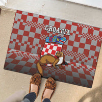 Croatia Rubber Doormat Kuna Zlatica With Symbol - Wonder Print Shop