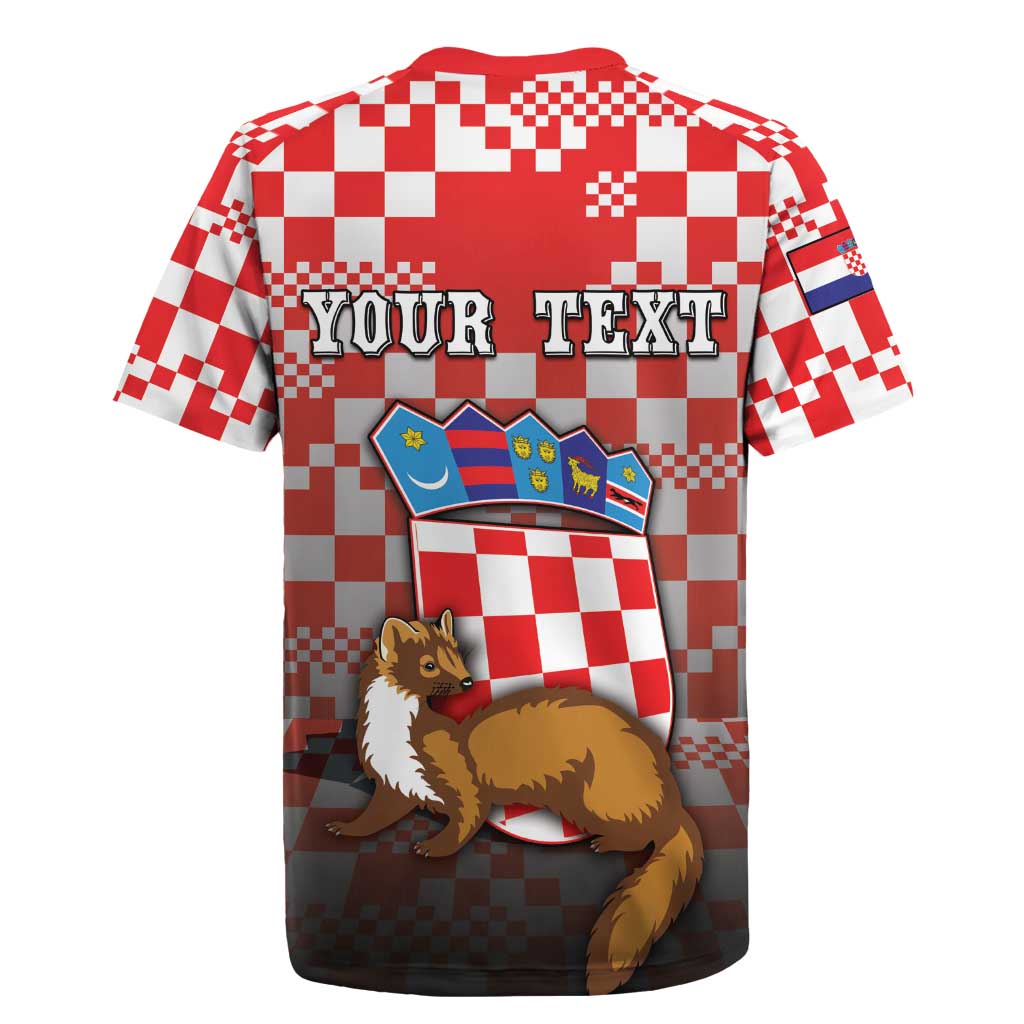 Personalized Croatia Rugby Jersey Kuna Zlatica With Symbol - Wonder Print Shop