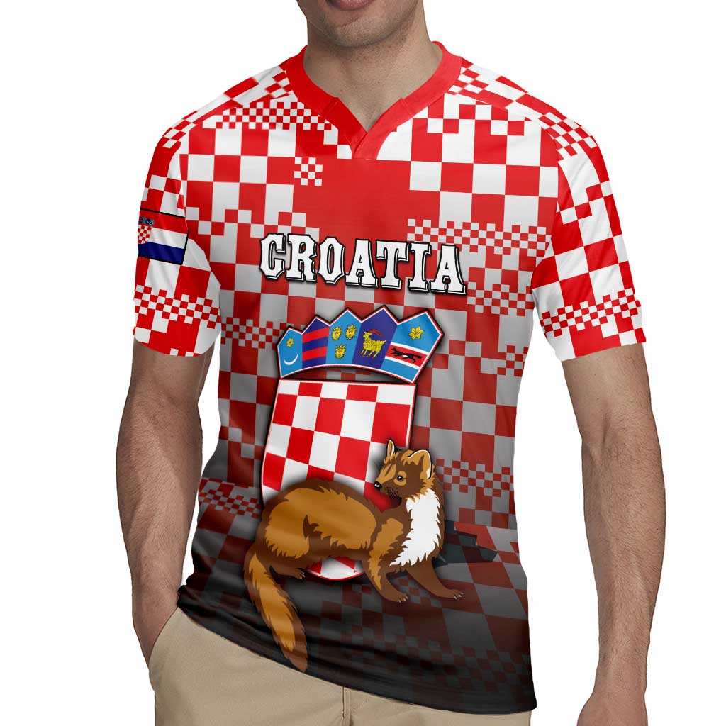 Personalized Croatia Rugby Jersey Kuna Zlatica With Symbol - Wonder Print Shop