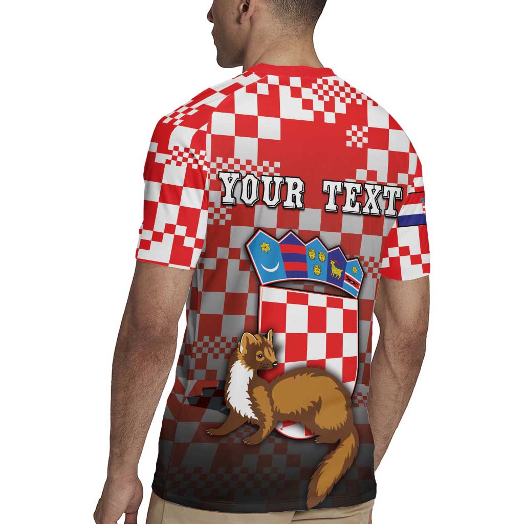 Personalized Croatia Rugby Jersey Kuna Zlatica With Symbol - Wonder Print Shop