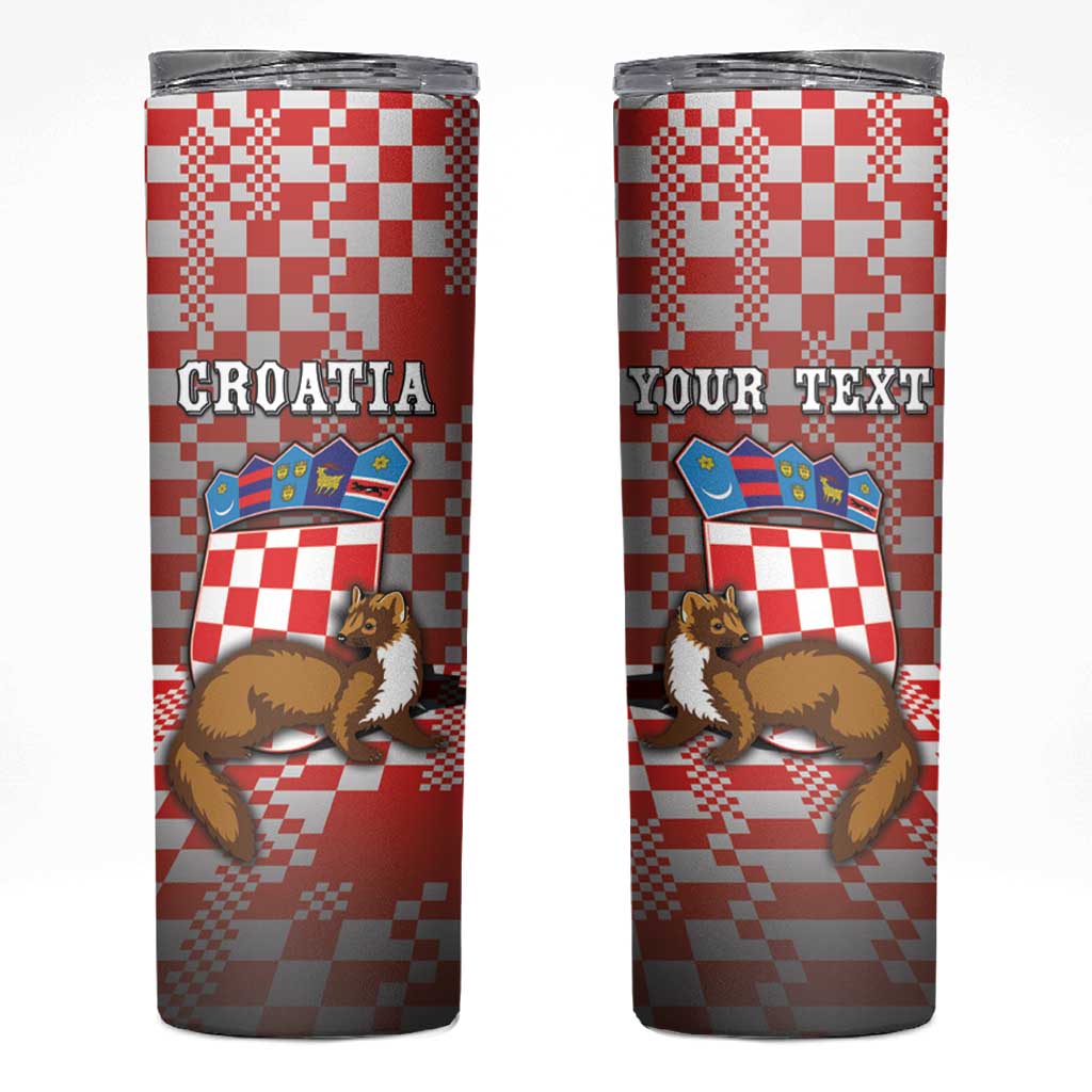 Personalized Croatia Skinny Tumbler Kuna Zlatica With Symbol - Wonder Print Shop