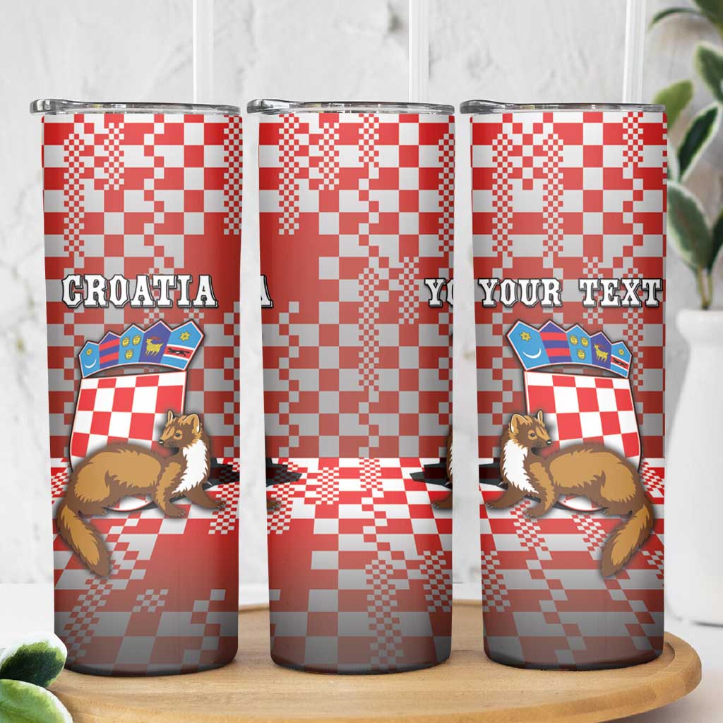Personalized Croatia Skinny Tumbler Kuna Zlatica With Symbol - Wonder Print Shop