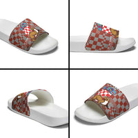Croatia Slide Sandals Kuna Zlatica With Symbol - Wonder Print Shop