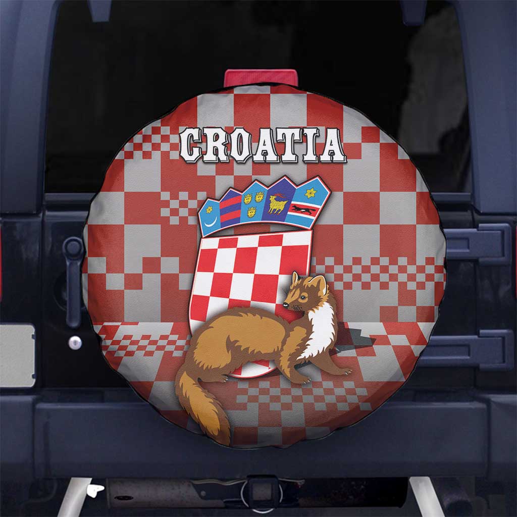 Croatia Spare Tire Cover Kuna Zlatica With Symbol - Wonder Print Shop