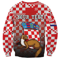 Personalized Croatia Sweatshirt Kuna Zlatica With Symbol - Wonder Print Shop