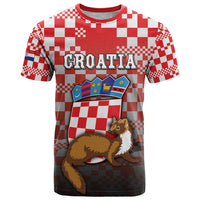 Personalized Croatia T Shirt Kuna Zlatica With Symbol - Wonder Print Shop