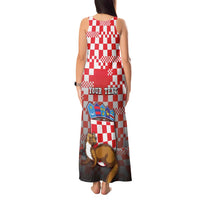 Personalized Croatia Tank Maxi Dress Kuna Zlatica With Symbol - Wonder Print Shop