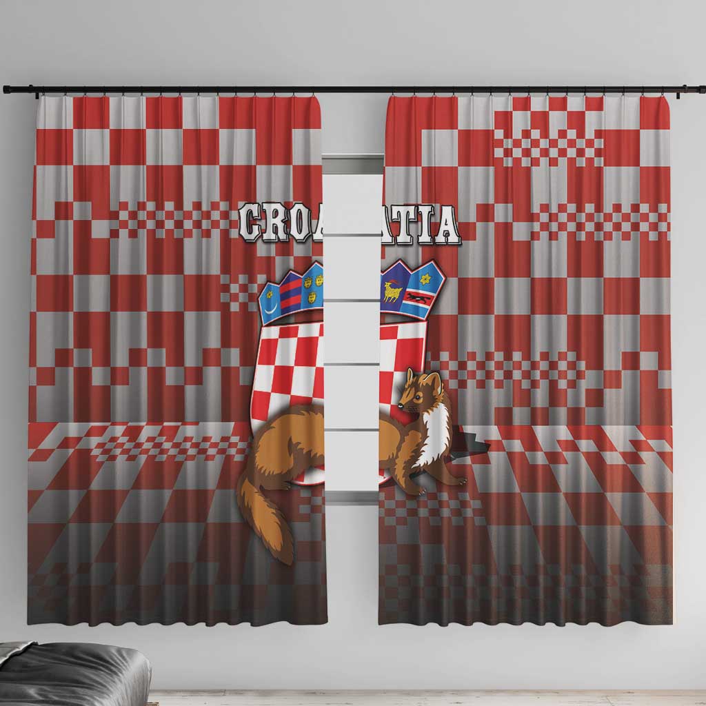 Croatia Window Curtain Kuna Zlatica With Symbol - Wonder Print Shop