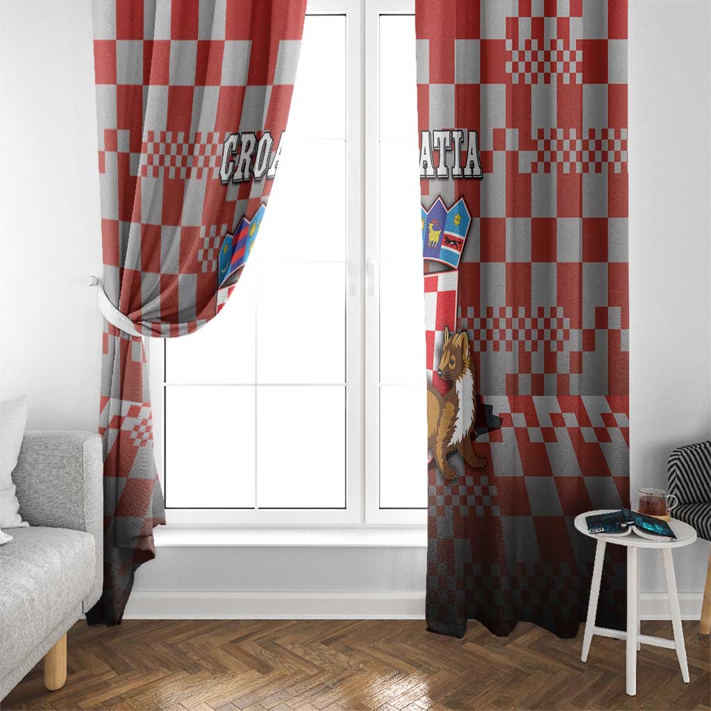 Croatia Window Curtain Kuna Zlatica With Symbol - Wonder Print Shop