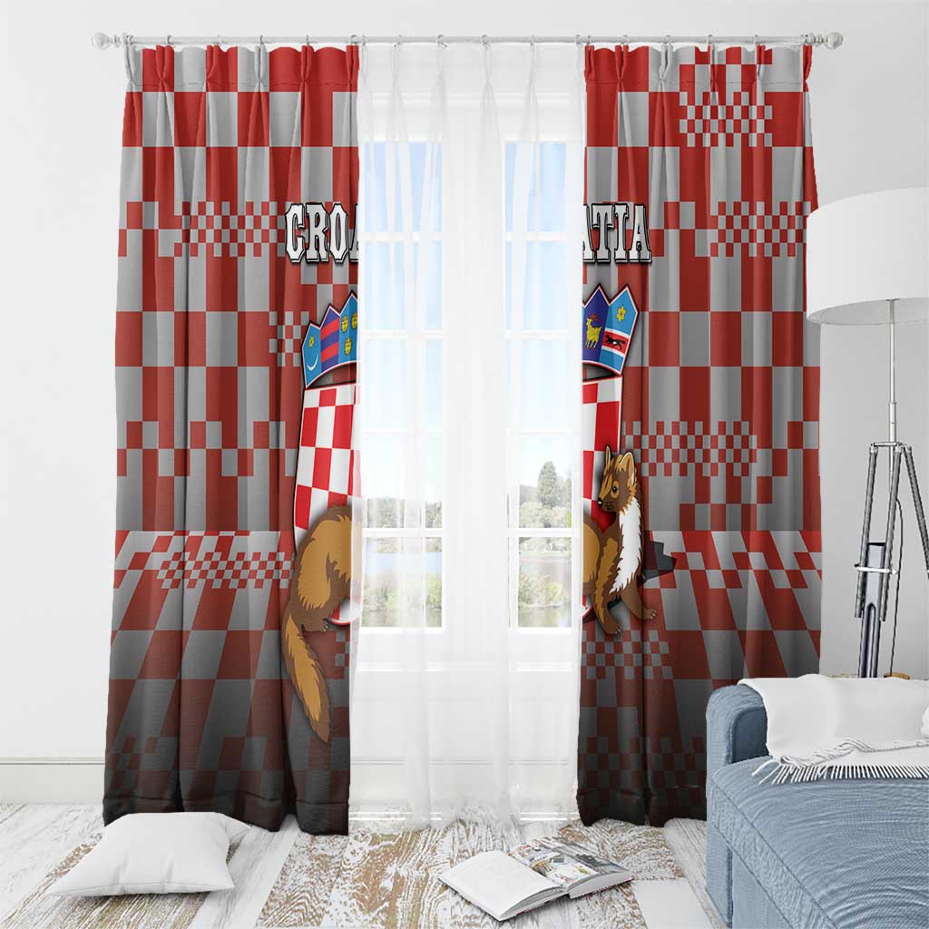 Croatia Window Curtain Kuna Zlatica With Symbol - Wonder Print Shop