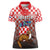 Personalized Croatia Women Polo Shirt Kuna Zlatica With Symbol - Wonder Print Shop