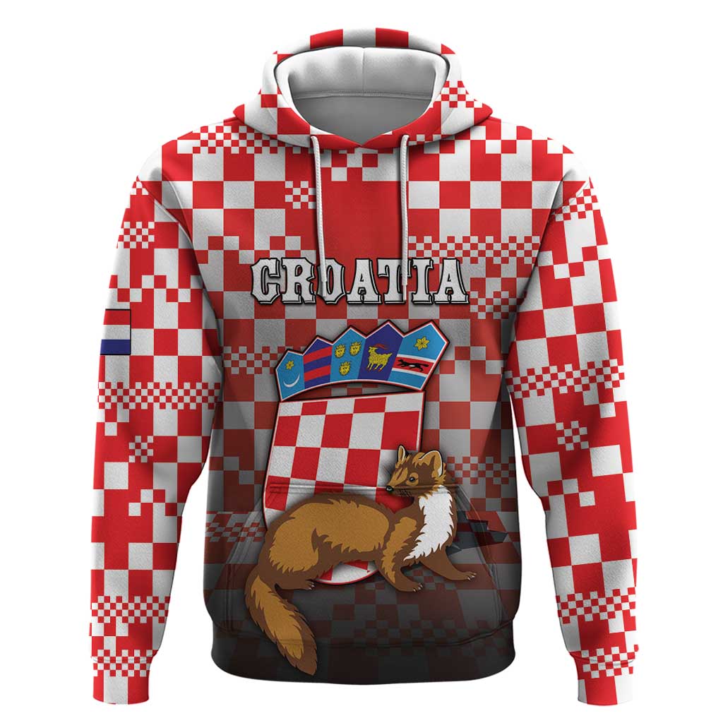 Personalized Croatia Zip Hoodie Kuna Zlatica With Symbol - Wonder Print Shop
