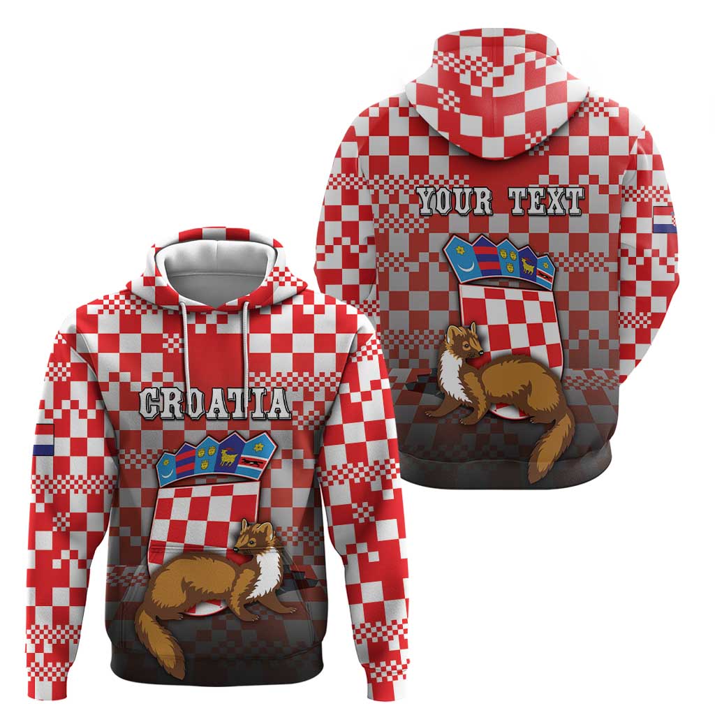Personalized Croatia Zip Hoodie Kuna Zlatica With Symbol - Wonder Print Shop