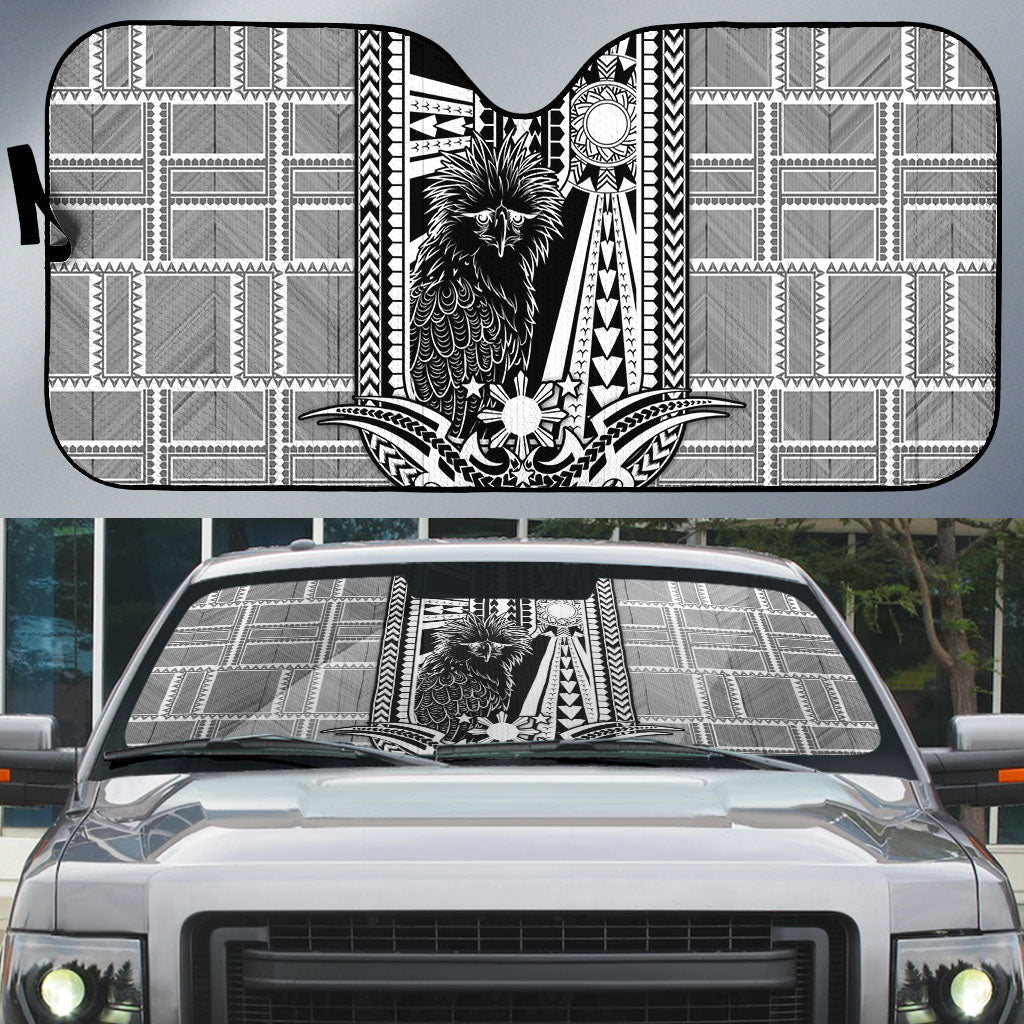 Mabuhay Philippines Festival Auto Sun Shade Philippine Eagle Sun Three Stars Barong Pattern