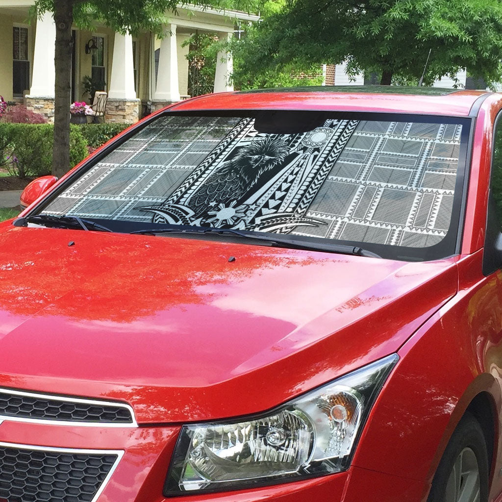 Mabuhay Philippines Festival Auto Sun Shade Philippine Eagle Sun Three Stars Barong Pattern